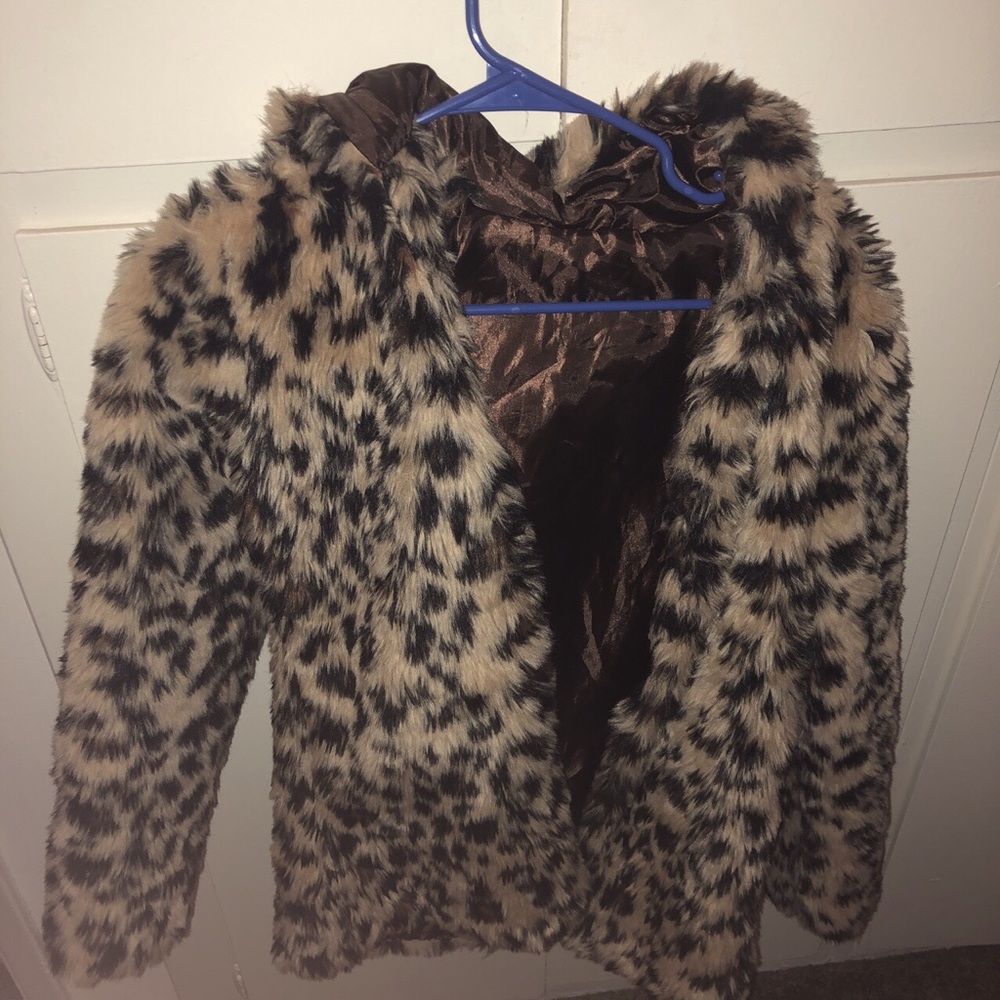 Leopard fur coat